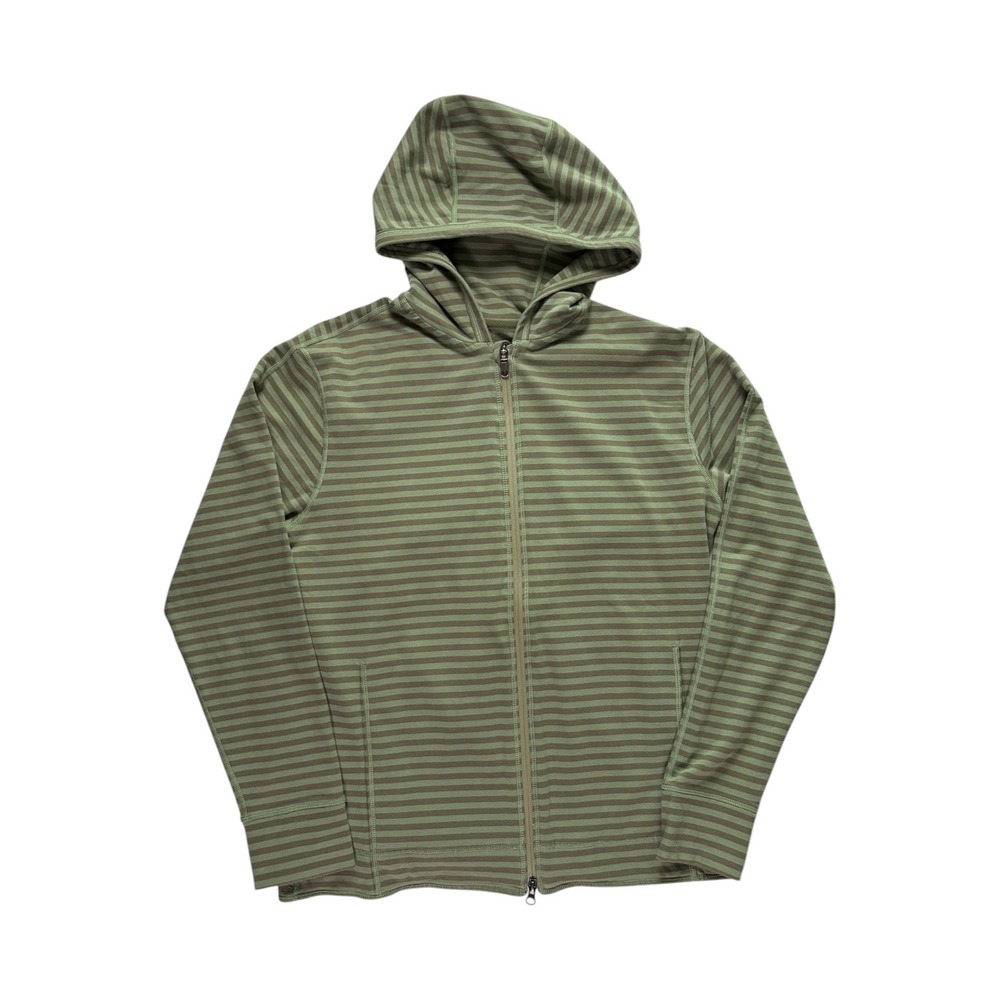 Lululemon Rival Hoodie Mens XL?Green Striped Bold Full Zip Casual Coastal Active - Picture 2 of 8